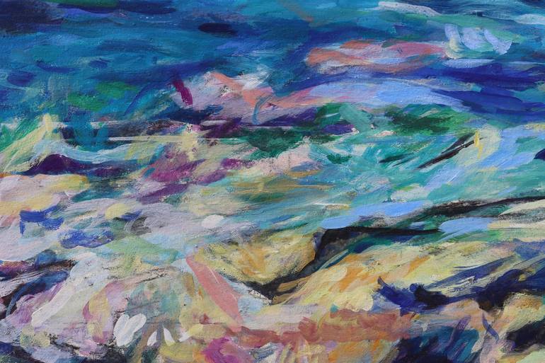 Original Fine Art Seascape Painting by Polona Petek