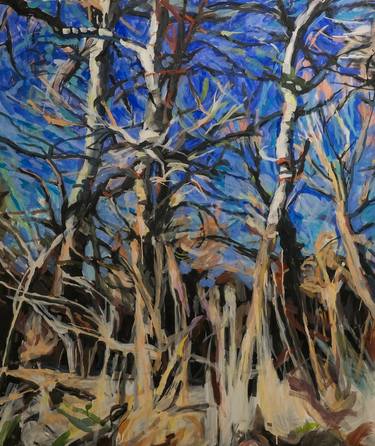 Original Impressionism Tree Paintings by Polona Petek