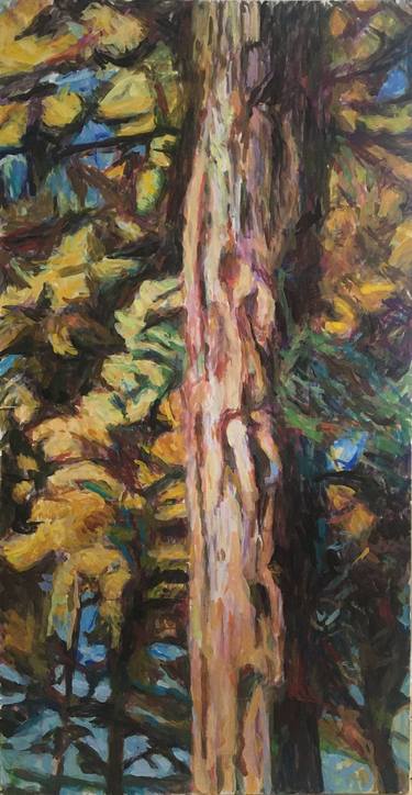 Original Expressionism Tree Paintings by Polona Petek