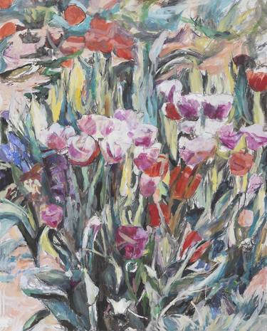 Print of Impressionism Floral Paintings by Polona Petek