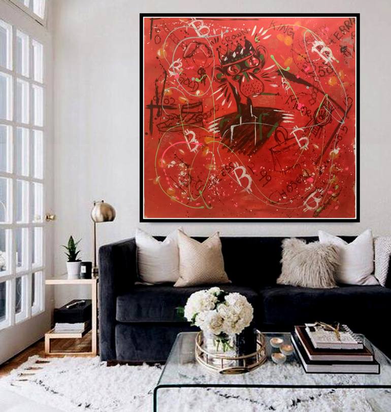 Original Abstract Expressionism Abstract Painting by W Galaxy