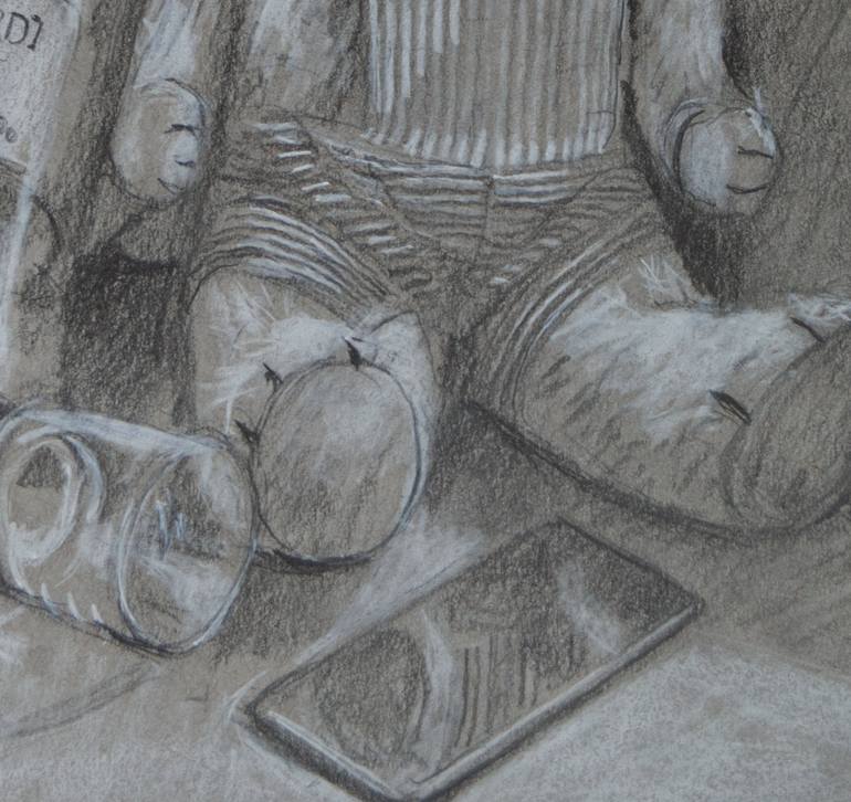 Original Expressionism Still Life Drawing by Peter D'Alessandri