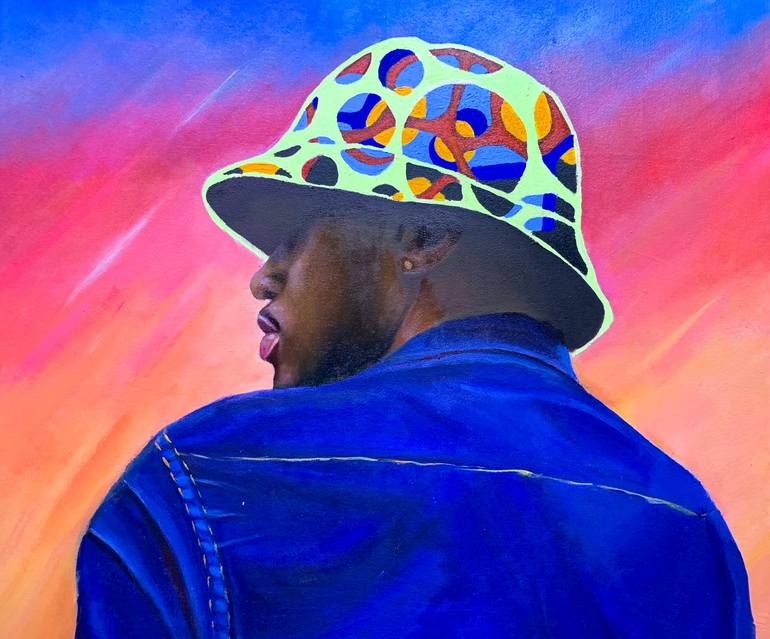 Original Modern Portrait Paintings by Em Yeku