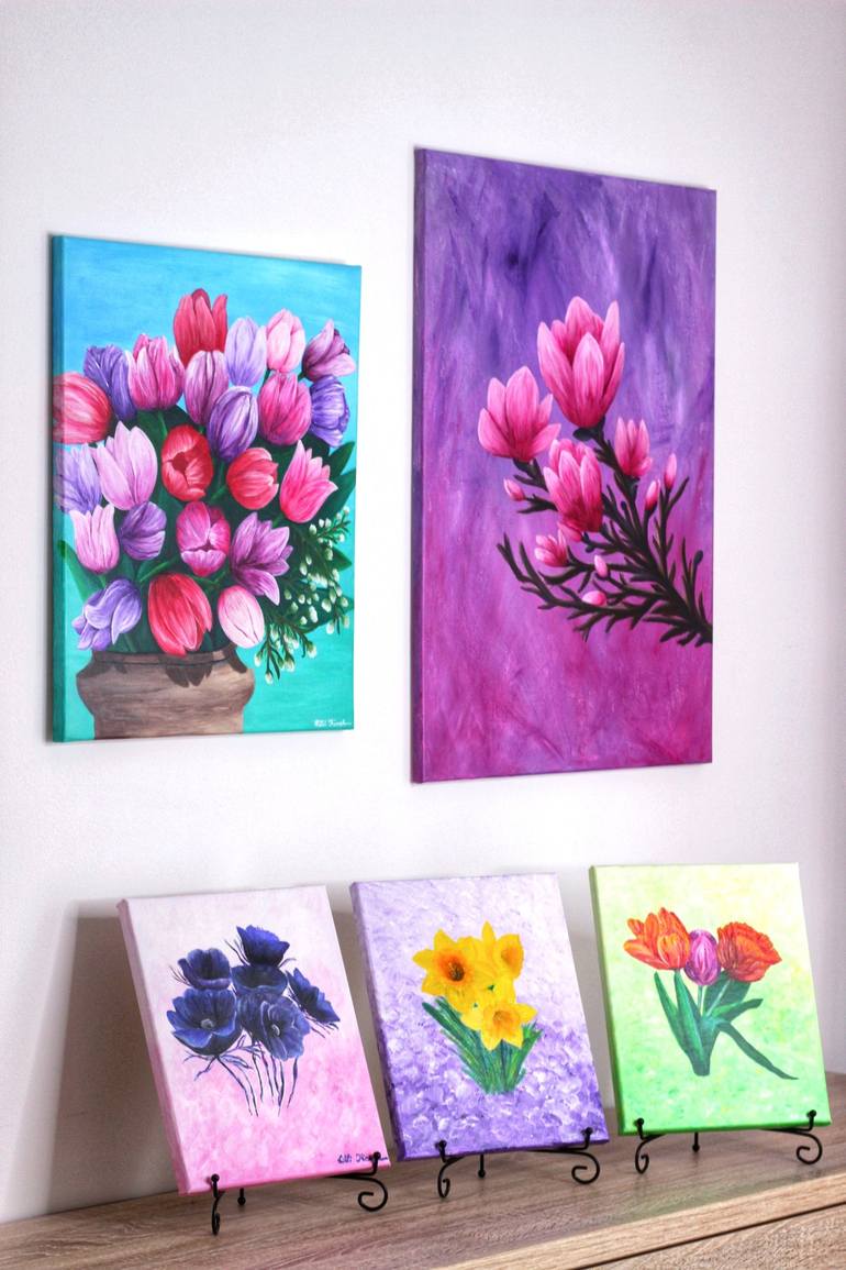 Original Realism Floral Painting by Lilli Kirschmann