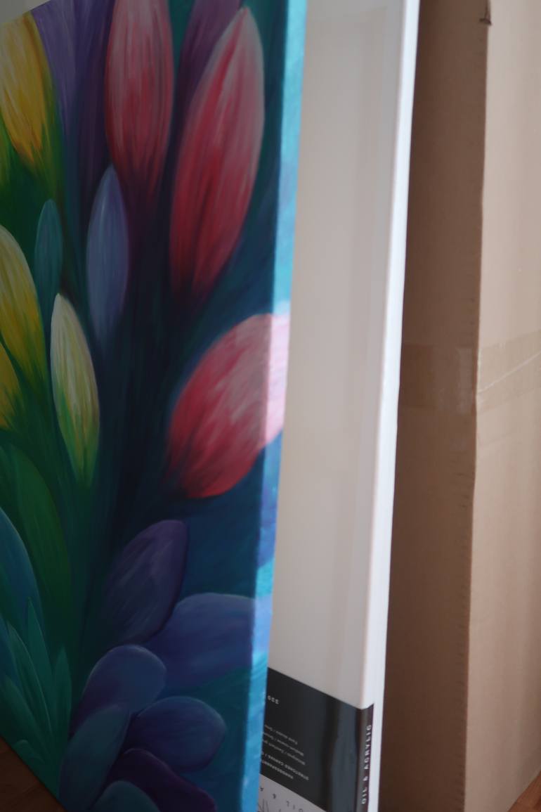 Original Abstract Floral Painting by Lilli Kirschmann