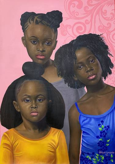 Original Fine Art Love Paintings by Afeez Aregbede