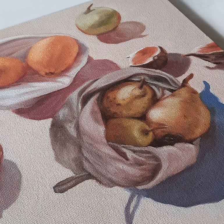 Original Impressionism Still Life Painting by Puvita Paintings