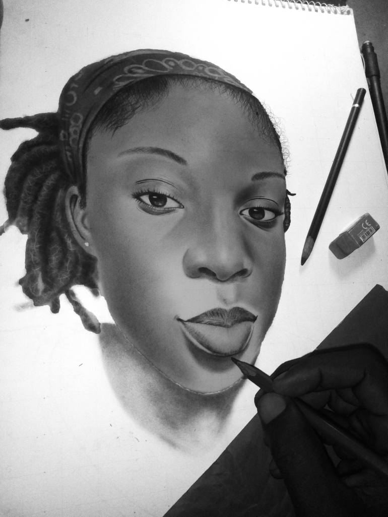 Original Fine Art Celebrity Drawing by Anthony Edem  Toneroartwork