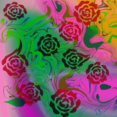 Roses in digital printing - Limited Edition of 1 thumb