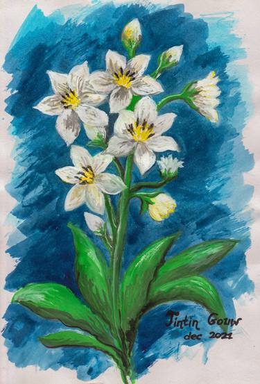 original watercolor painting Amazon Lily thumb