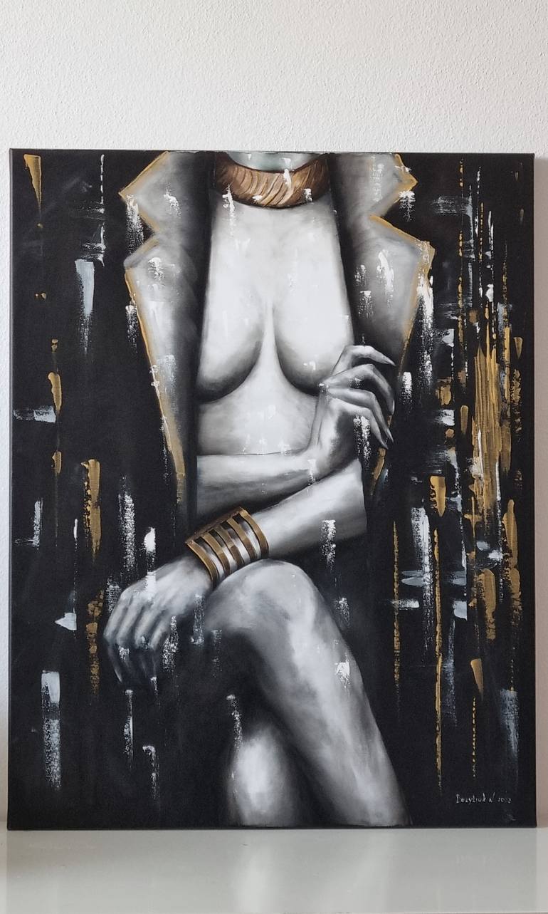 Original Abstract Nude Painting by Natasha Bazyliuk