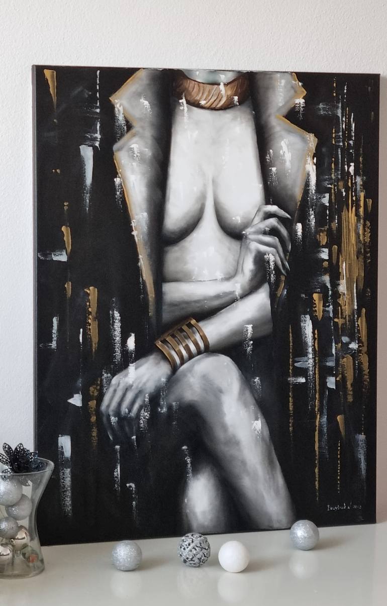 Original Abstract Nude Painting by Natasha Bazyliuk