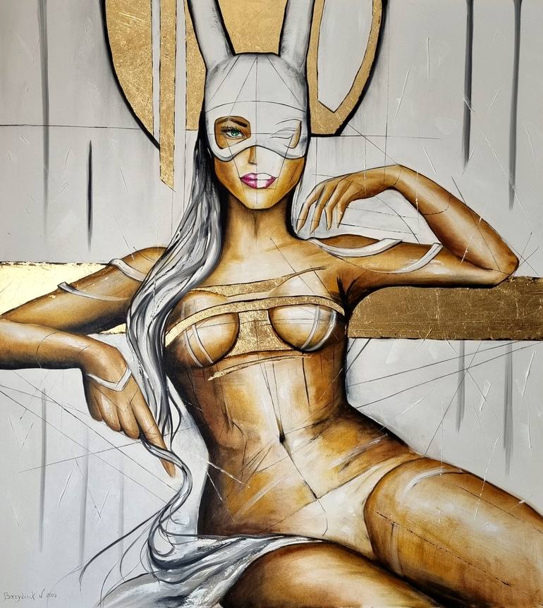 Original Abstract Nude Painting by Natasha Bazyliuk