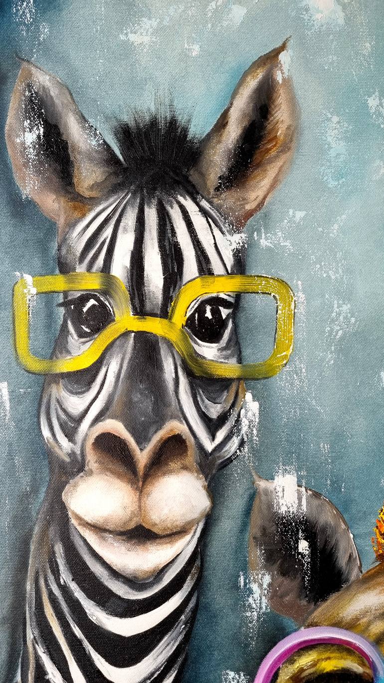 Original Abstract Animal Painting by Natasha Bazyliuk