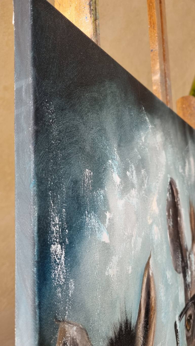 Original Abstract Animal Painting by Natasha Bazyliuk