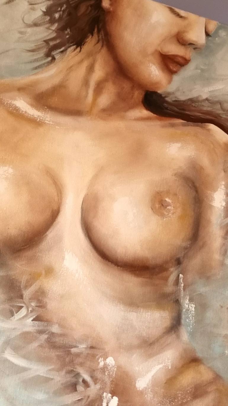 Original Abstract Erotic Painting by Natasha Bazyliuk