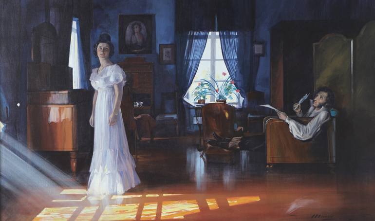 Original Realism Family Paintings by Sergei Minin