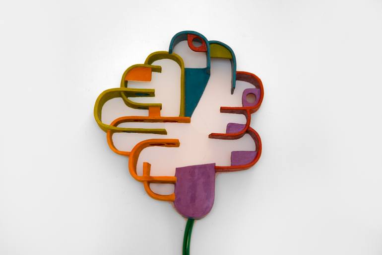 Original Abstract Light Sculpture by Simone Cassini