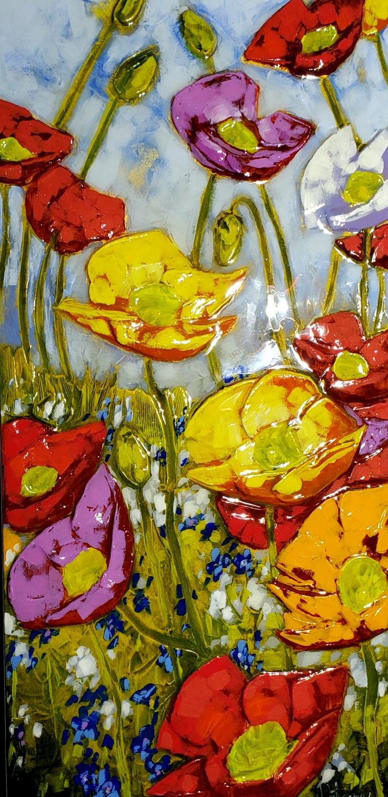 Flora Garden Painting by Watterway B | Saatchi Art Greece