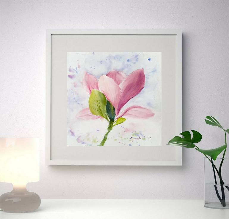 Original Abstract Floral Painting by Olga Ermakova