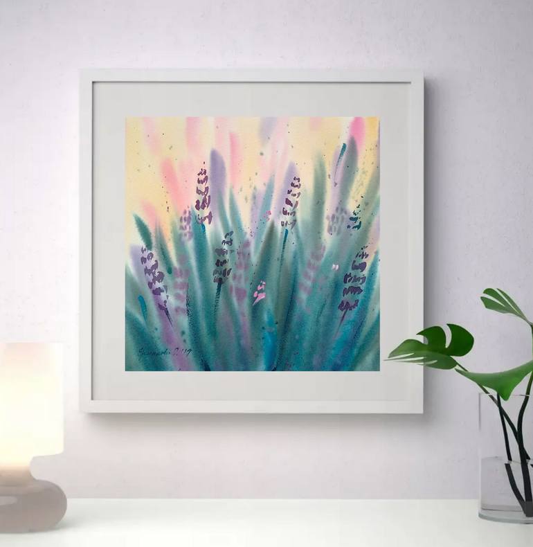 Original Abstract Floral Painting by Olga Ermakova