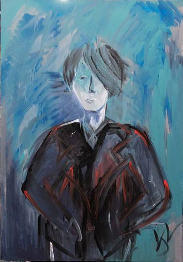 Original Abstract Expressionism Men Paintings by nicola damiani