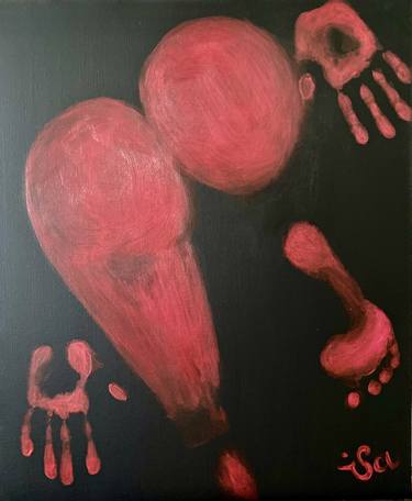 Original Abstract Expressionism Body Painting by Olga Isaieva