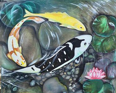 Original Realism Fish Paintings by Olga Isaieva