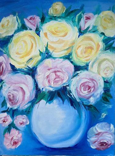 Original Fine Art Floral Paintings by Olga Isaieva