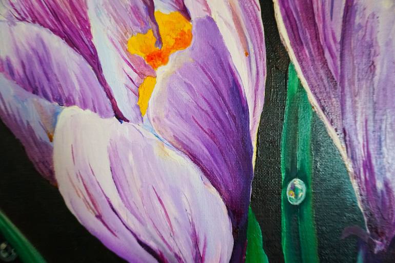 Crocus Drawing By Iuliia Bereznikova 