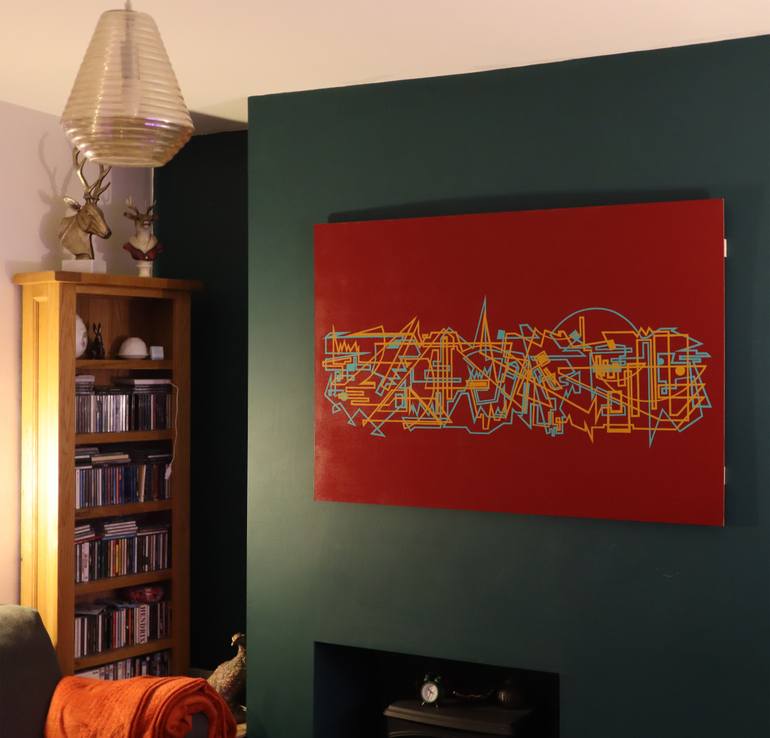 Original Abstract Expressionism Abstract Painting by Leonid Tokeggi