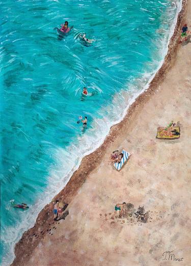 Print of Expressionism Beach Paintings by Tidarat Menet