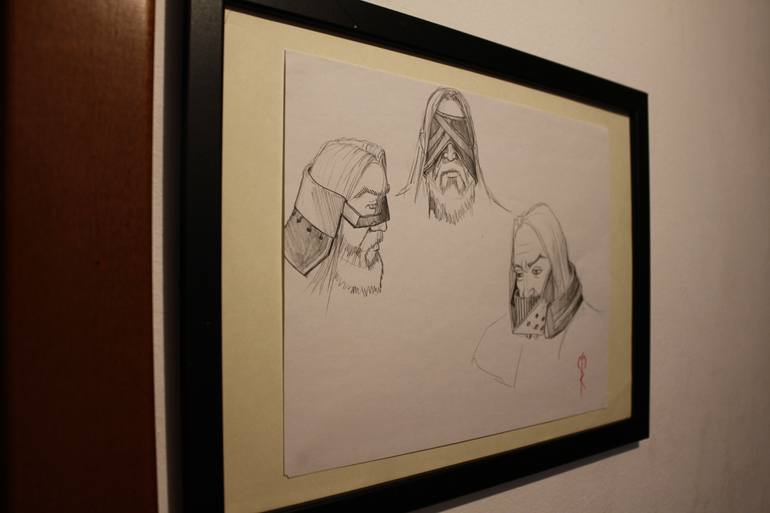 Original Black & White Body Drawing by Federico Miraglia