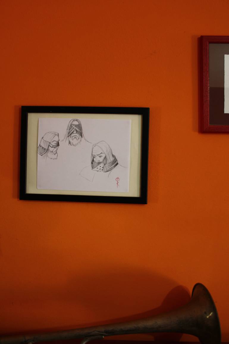 Original Black & White Body Drawing by Federico Miraglia