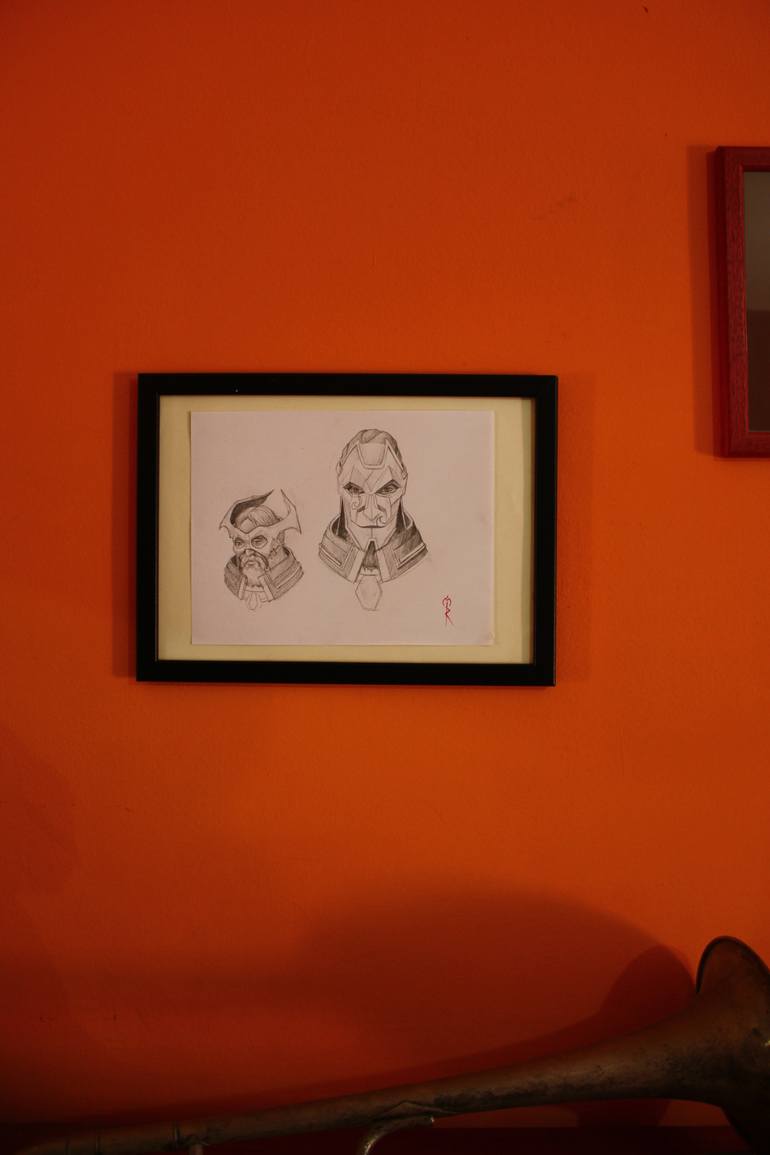 Original Black & White Classical Mythology Drawing by Federico Miraglia