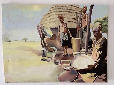Print of Family Paintings by VICTOR AHUUMUZA