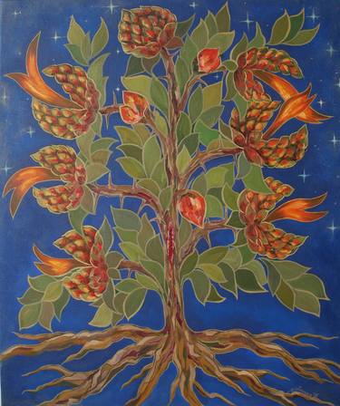 Print of Tree Paintings by Natalja Galishinova-Ivanova