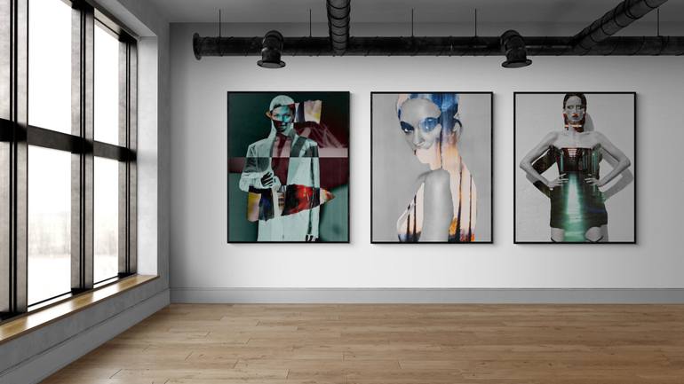 Original Abstract Fashion Printmaking by Amanda Johnstone