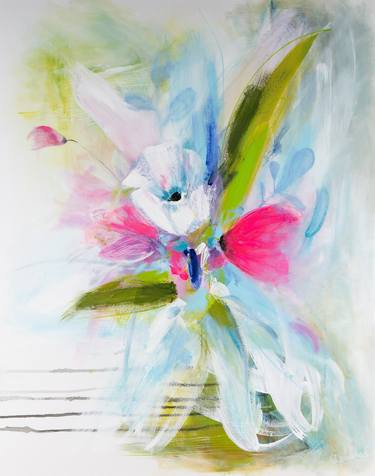 Original Fine Art Abstract Paintings by Silvia Lehner