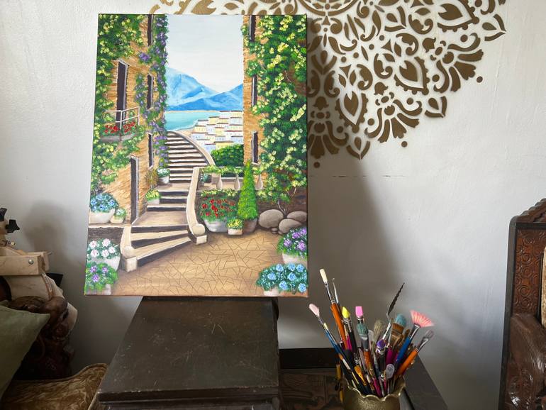 Original Expressionism Landscape Painting by Katrina Dominguez