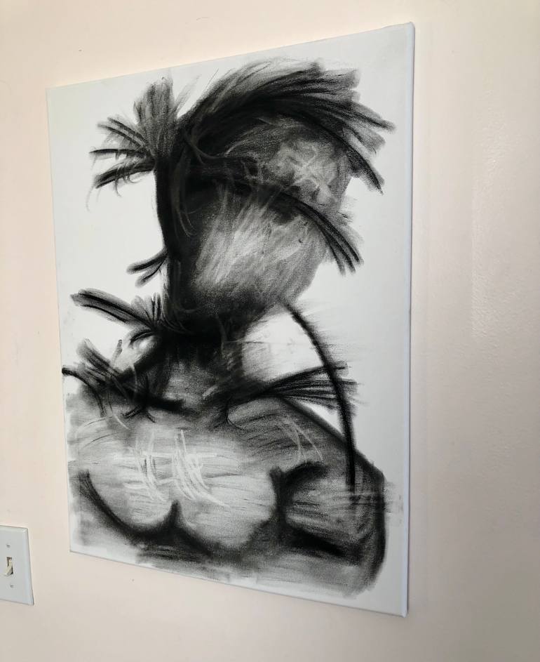 Original Abstract Expressionism Abstract Drawing by Adam Jones