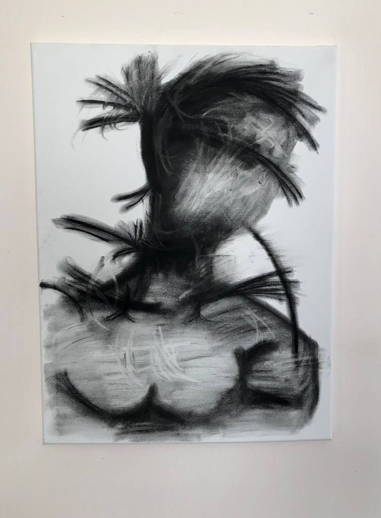Original Abstract Expressionism Abstract Drawing by Adam Jones