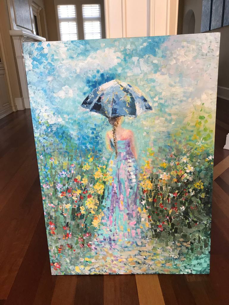 Original Impressionism Women Painting by Maryam Assarpour