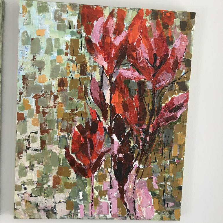 Original Floral Painting by Maryam Assarpour