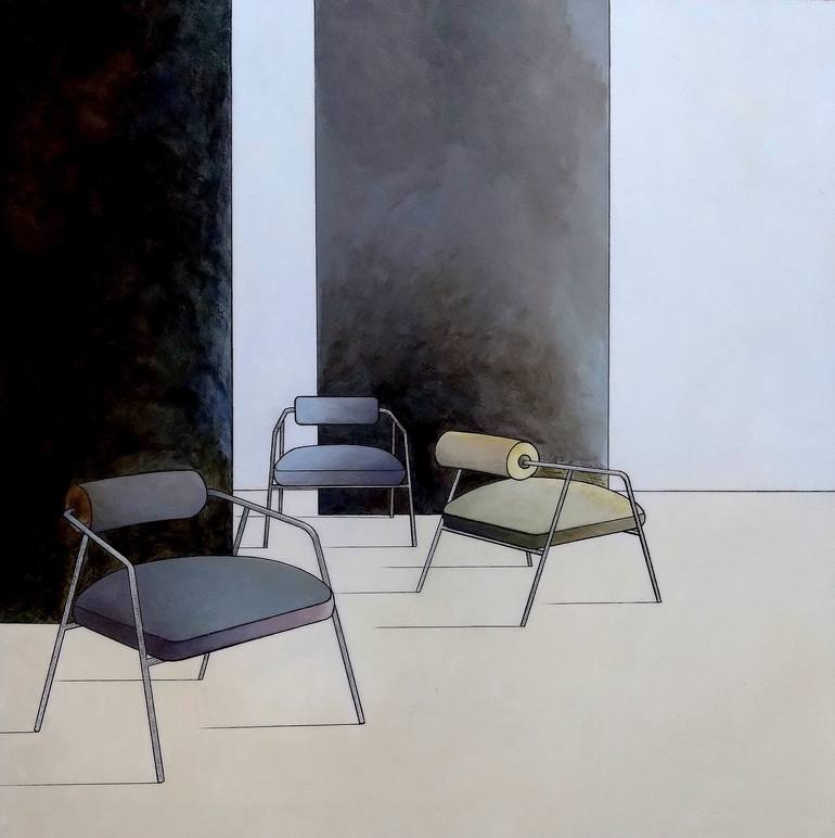 Original Bauhaus Still Life Paintings by Mea N Ambrozo