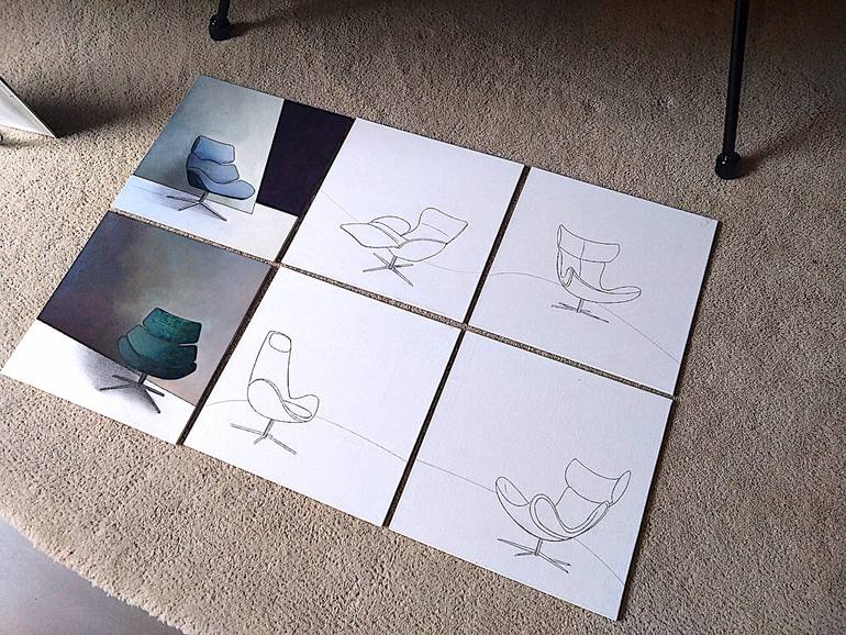 Original Conceptual Still Life Painting by Mea N Ambrozo