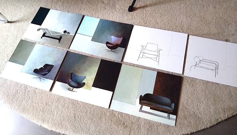 Original Bauhaus Still Life Painting by Mea N Ambrozo