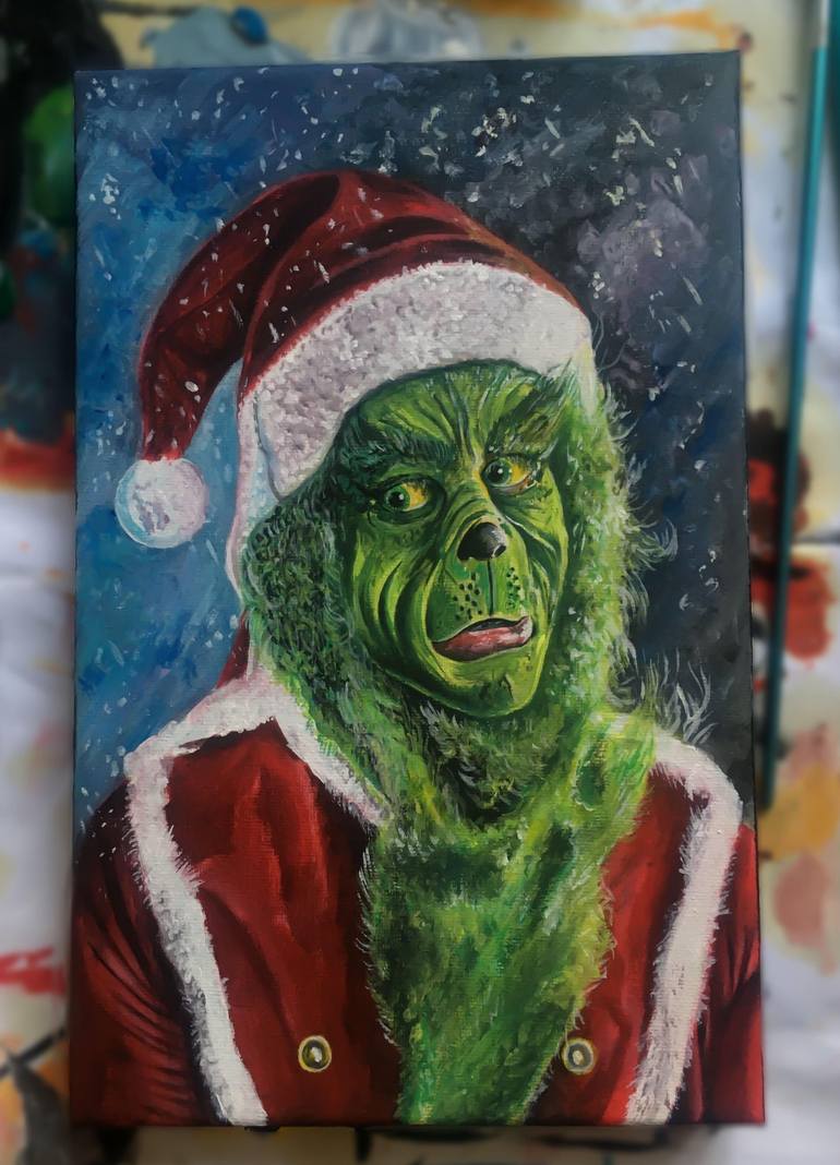 Grinch Painting by Alexander Babkin | Saatchi Art