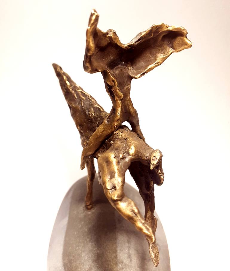 Original Abstract Expressionism Horse Sculpture by Severino Braccialarghe