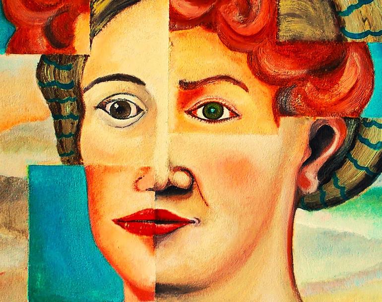Original Abstract Expressionism People Painting by Severino Braccialarghe